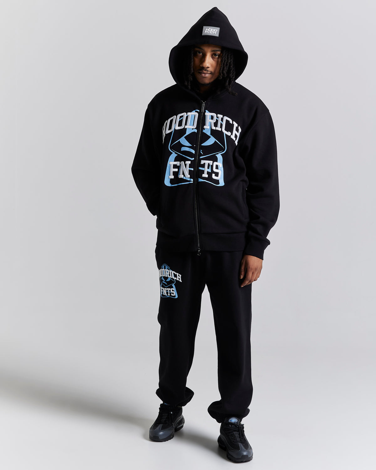 Pantaloni da jogging oversize Obscure - Nero/Bianco/Blu
