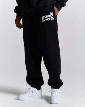 Surveillance Oversized Jogger - Black/White/Blue