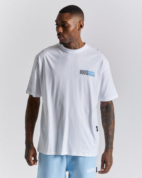 Damage T-Shirt - White/Grey/Blue