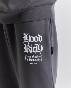 Asphalt Oversized Joggers - Grey/White