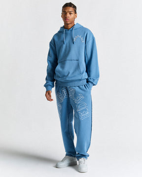 Helix Oversized Hoodie - Blue