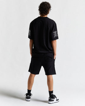 Helix Oversized Shorts - Black/White