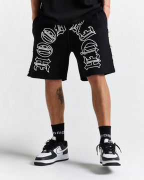 Helix Oversized Shorts - Black/White