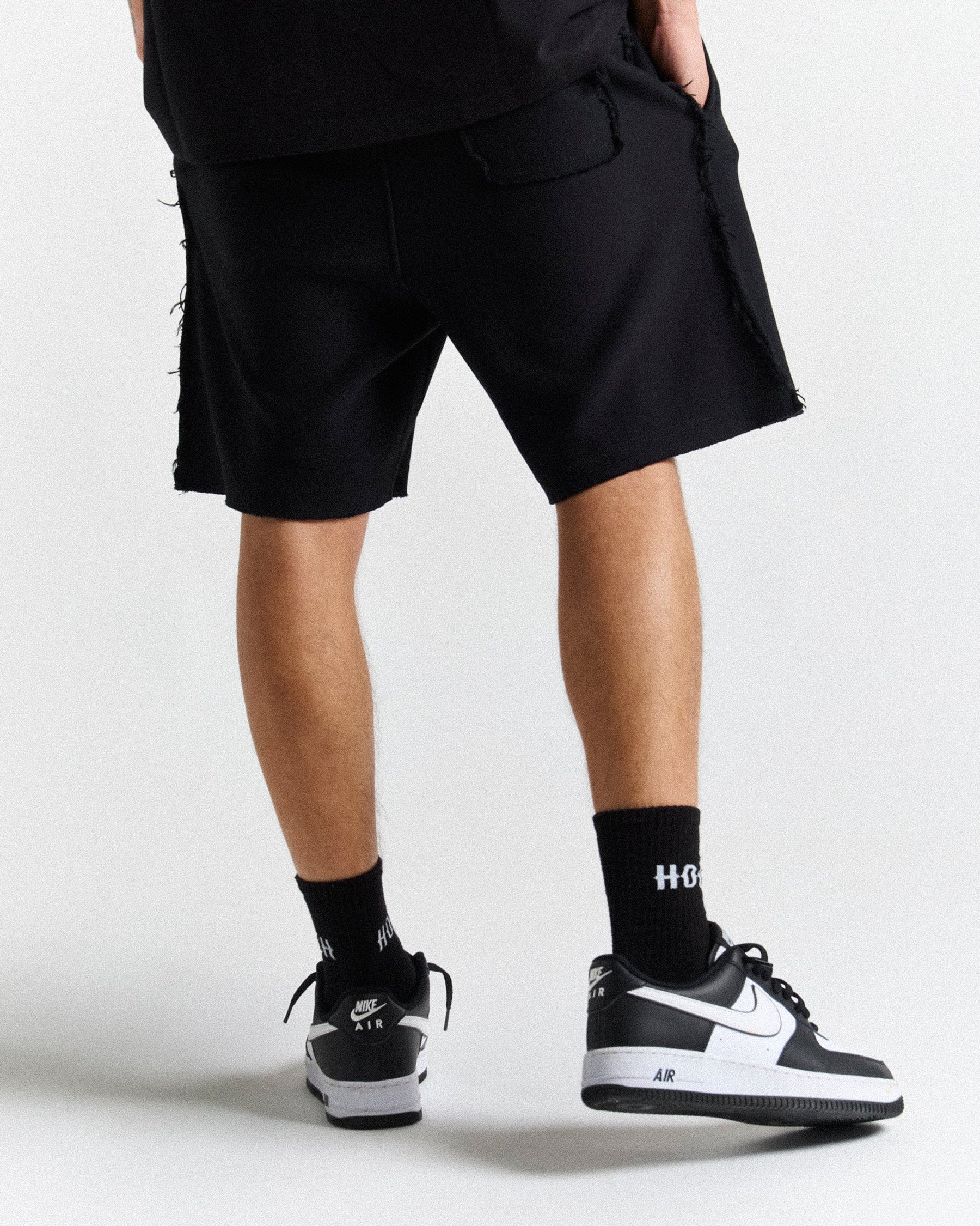 Helix Oversized Shorts - Black/White