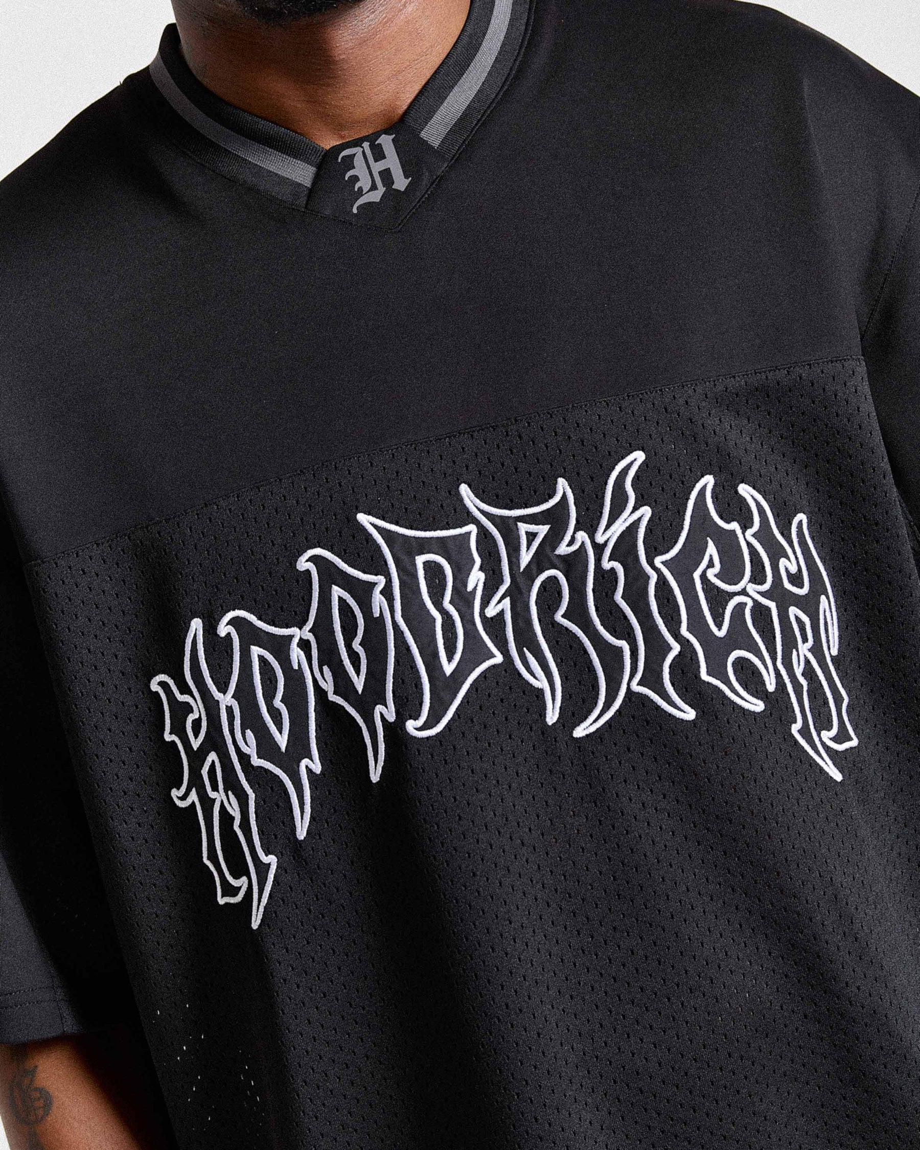 Maglia a rete oversize Spectral - Nero/Bianco