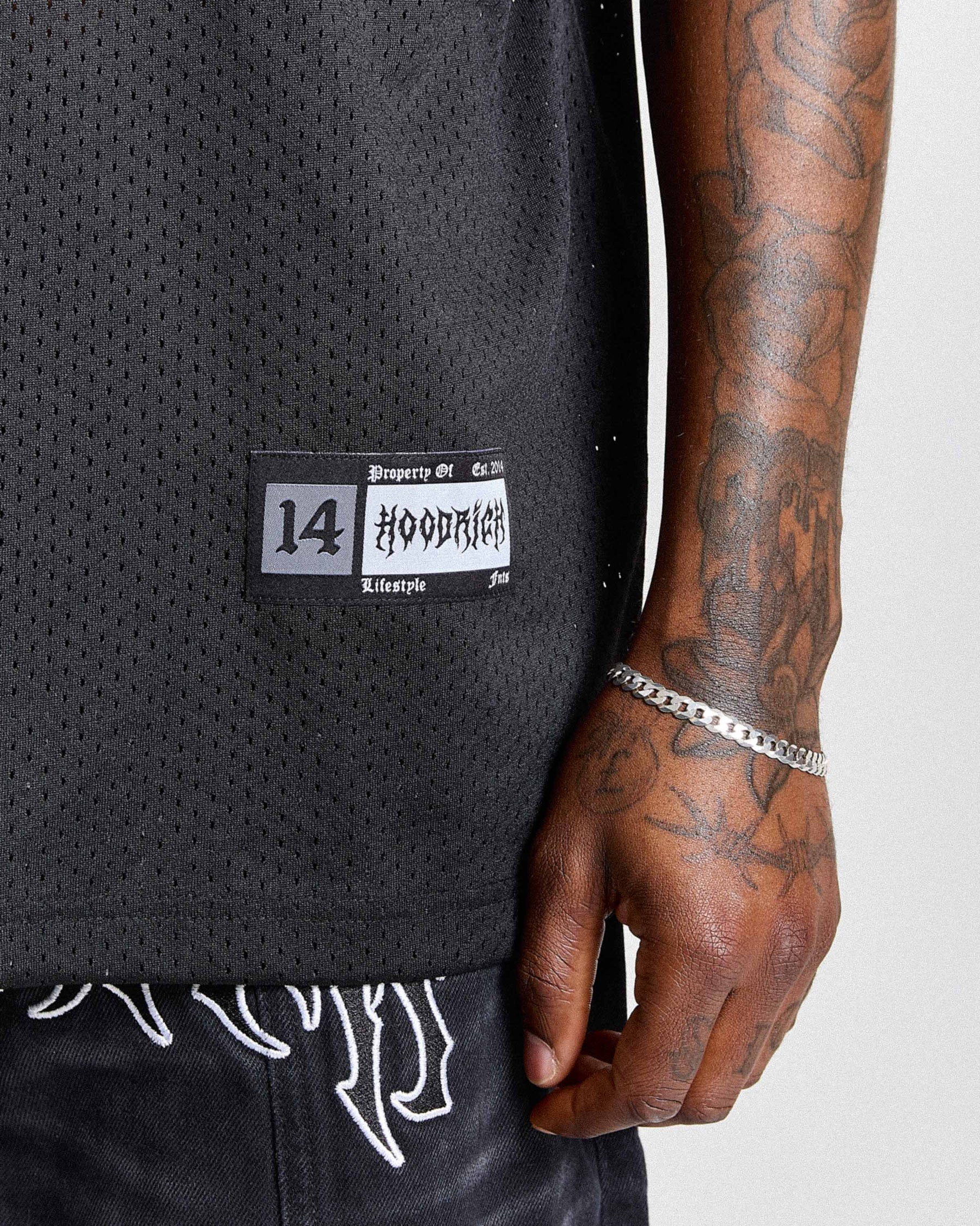 Maglia a rete oversize Spectral - Nero/Bianco