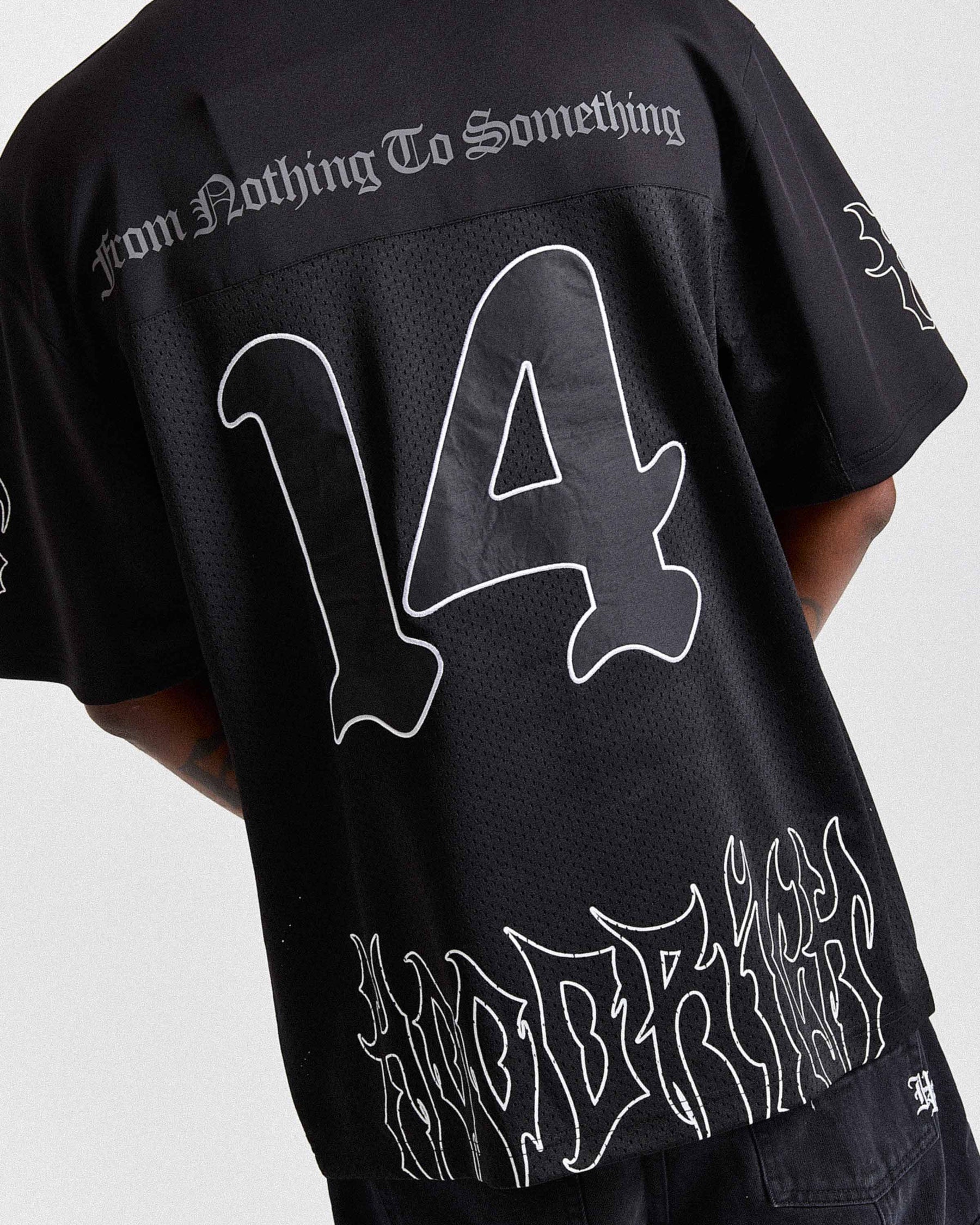 Maglia a rete oversize Spectral - Nero/Bianco