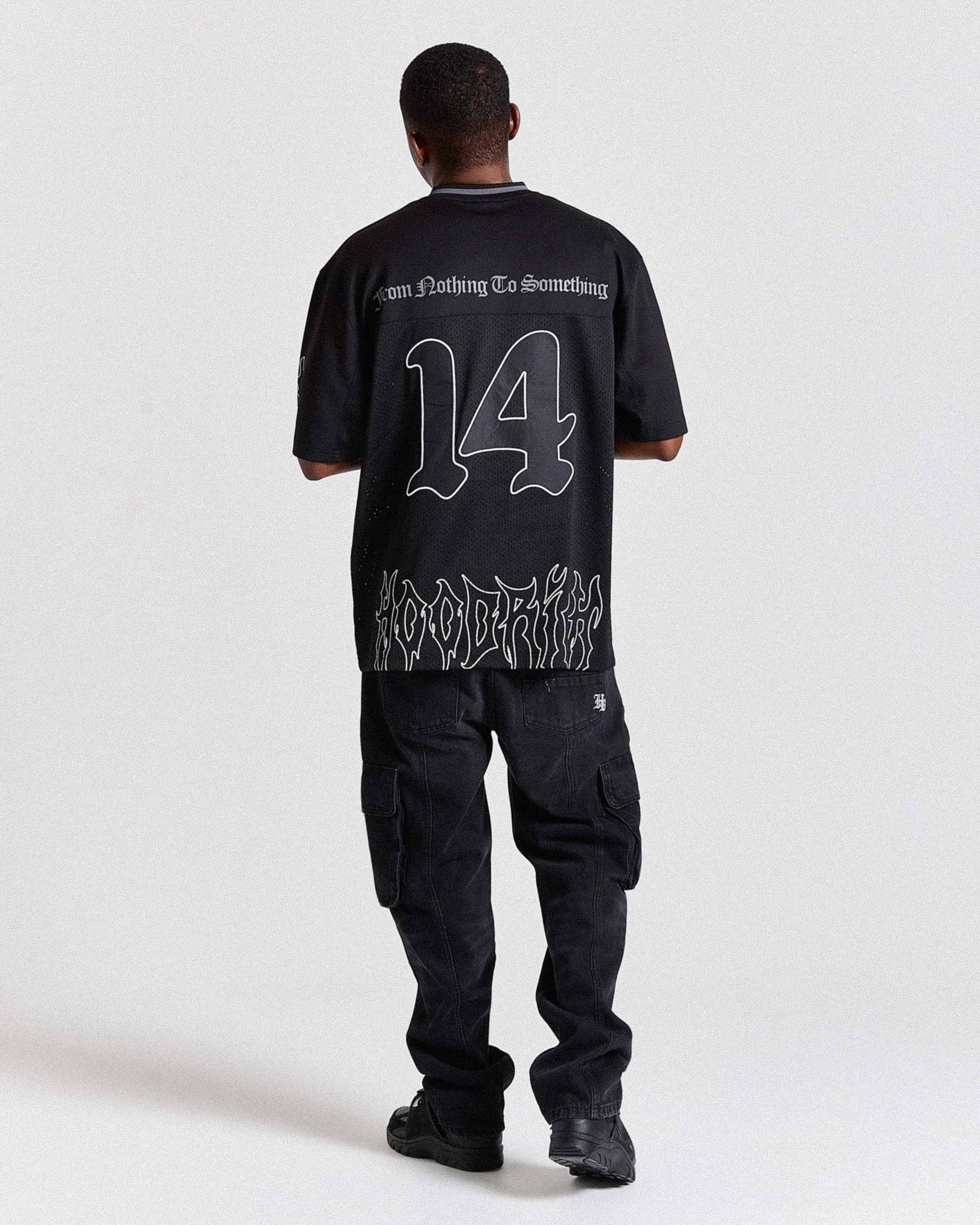 Maglia a rete oversize Spectral - Nero/Bianco