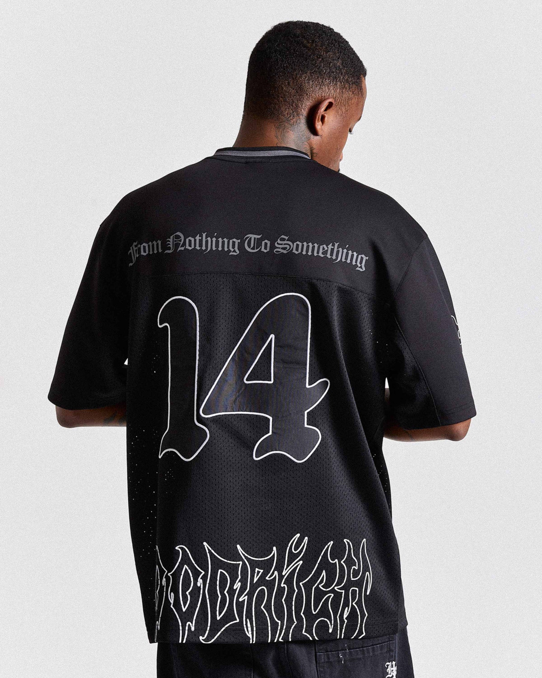 Maglia a rete oversize Spectral - Nero/Bianco