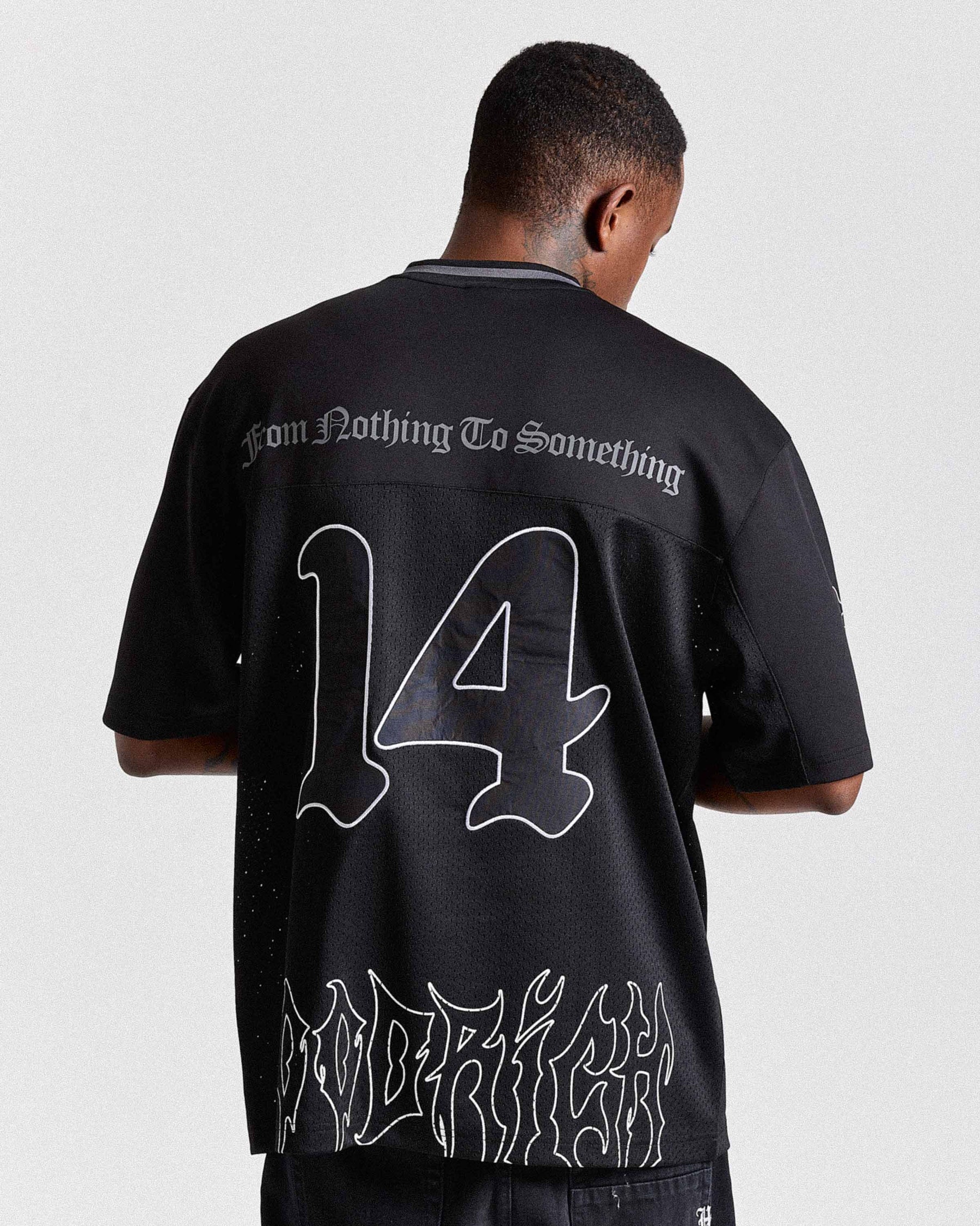 Maglia a rete oversize Spectral - Nero/Bianco