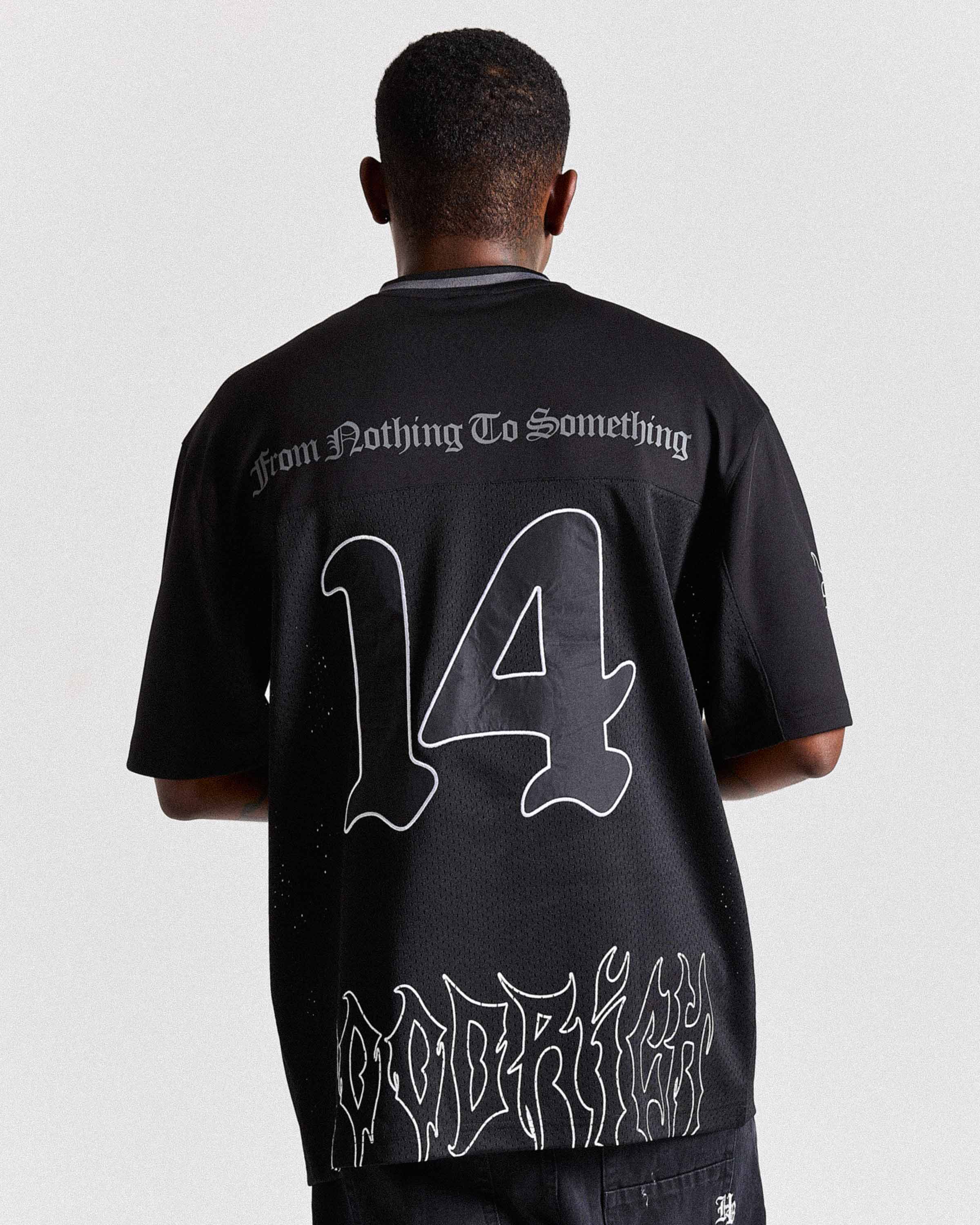 Maglia a rete oversize Spectral - Nero/Bianco
