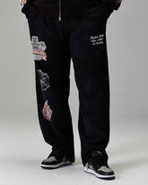 Jogger oversize con orlo aperto The Winner's Circle Phase - Nero