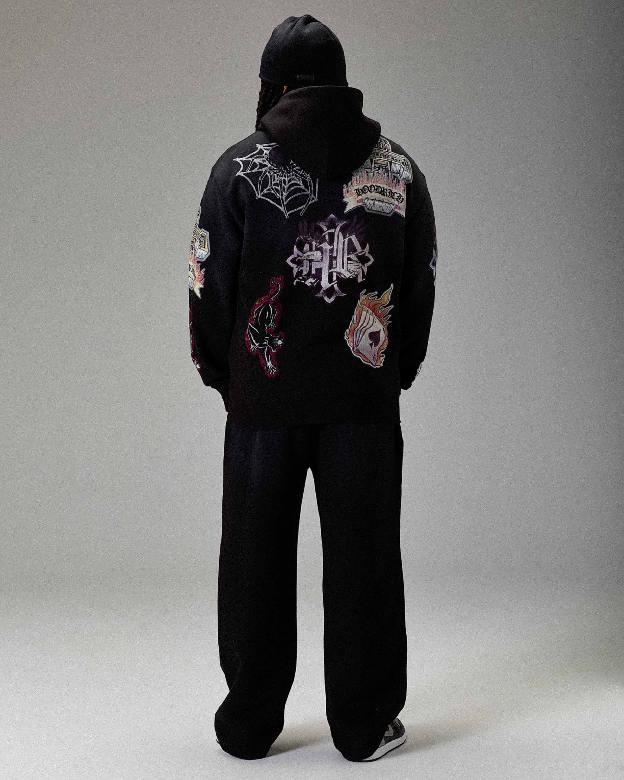 Jogger oversize con orlo aperto The Winner's Circle Phase - Nero