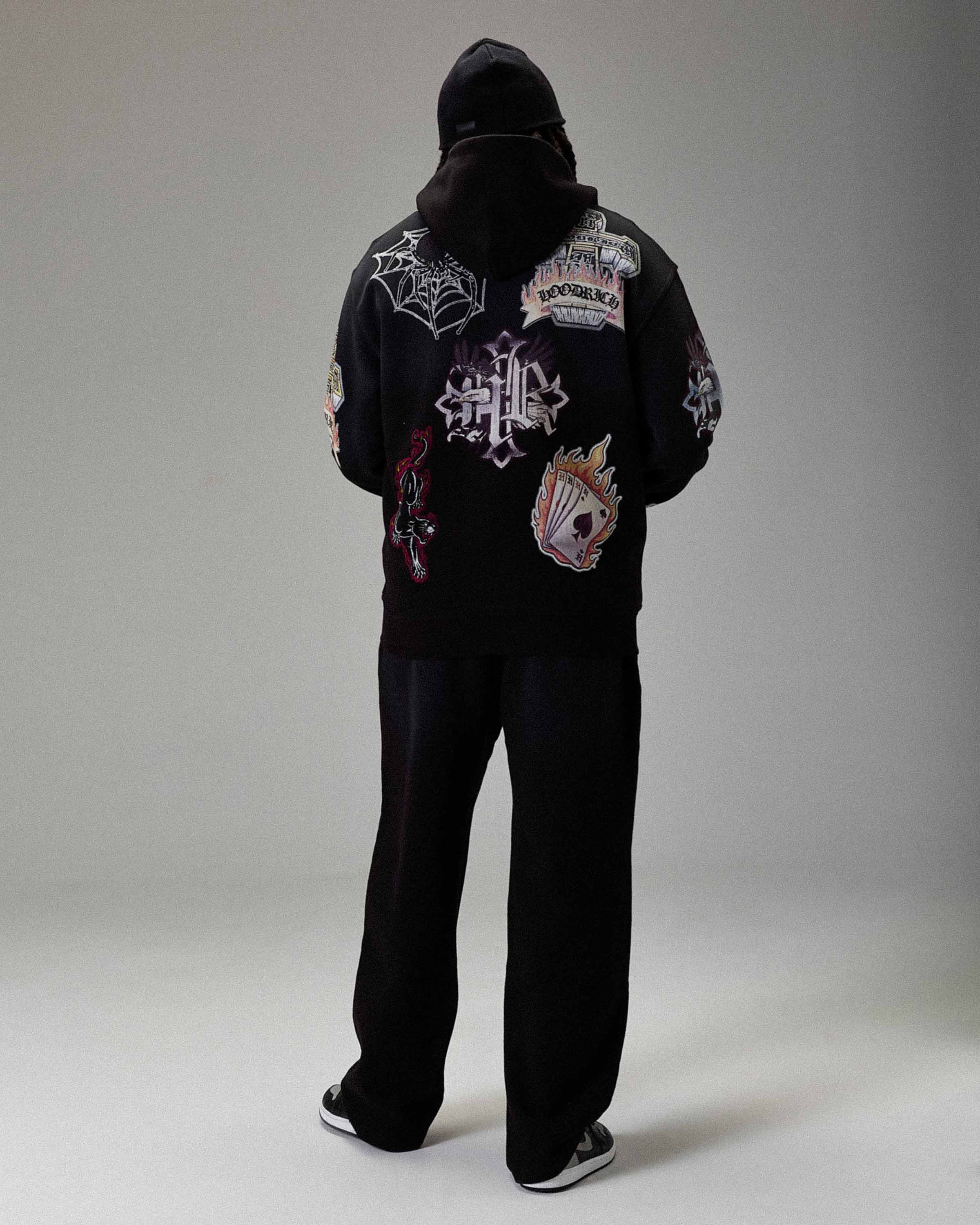 Jogger oversize con orlo aperto The Winner's Circle Phase - Nero