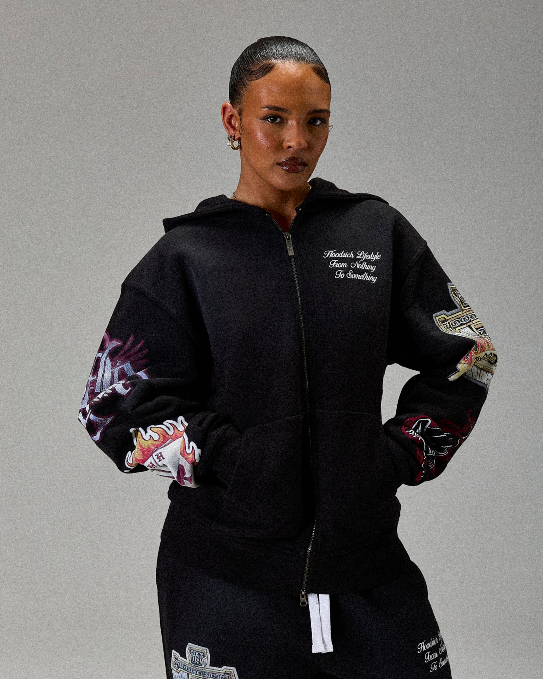 Felpa con cappuccio oversize Winner's Circle Phase - Nera