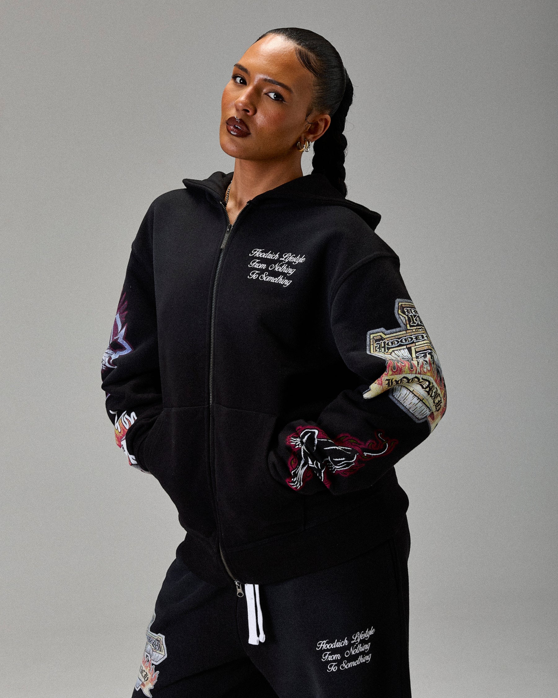 Felpa con cappuccio oversize Winner's Circle Phase - Nera