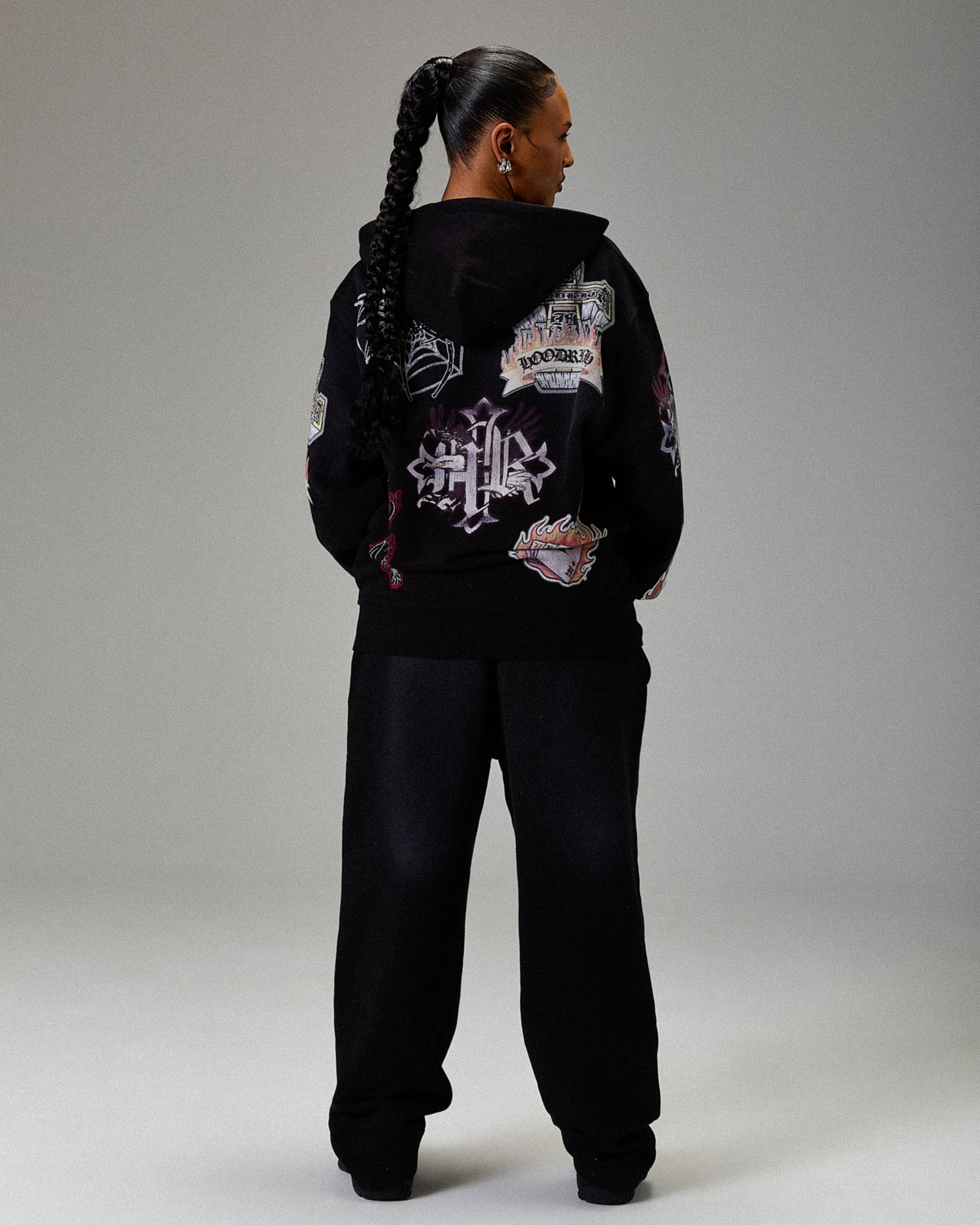 Felpa con cappuccio oversize Winner's Circle Phase - Nera