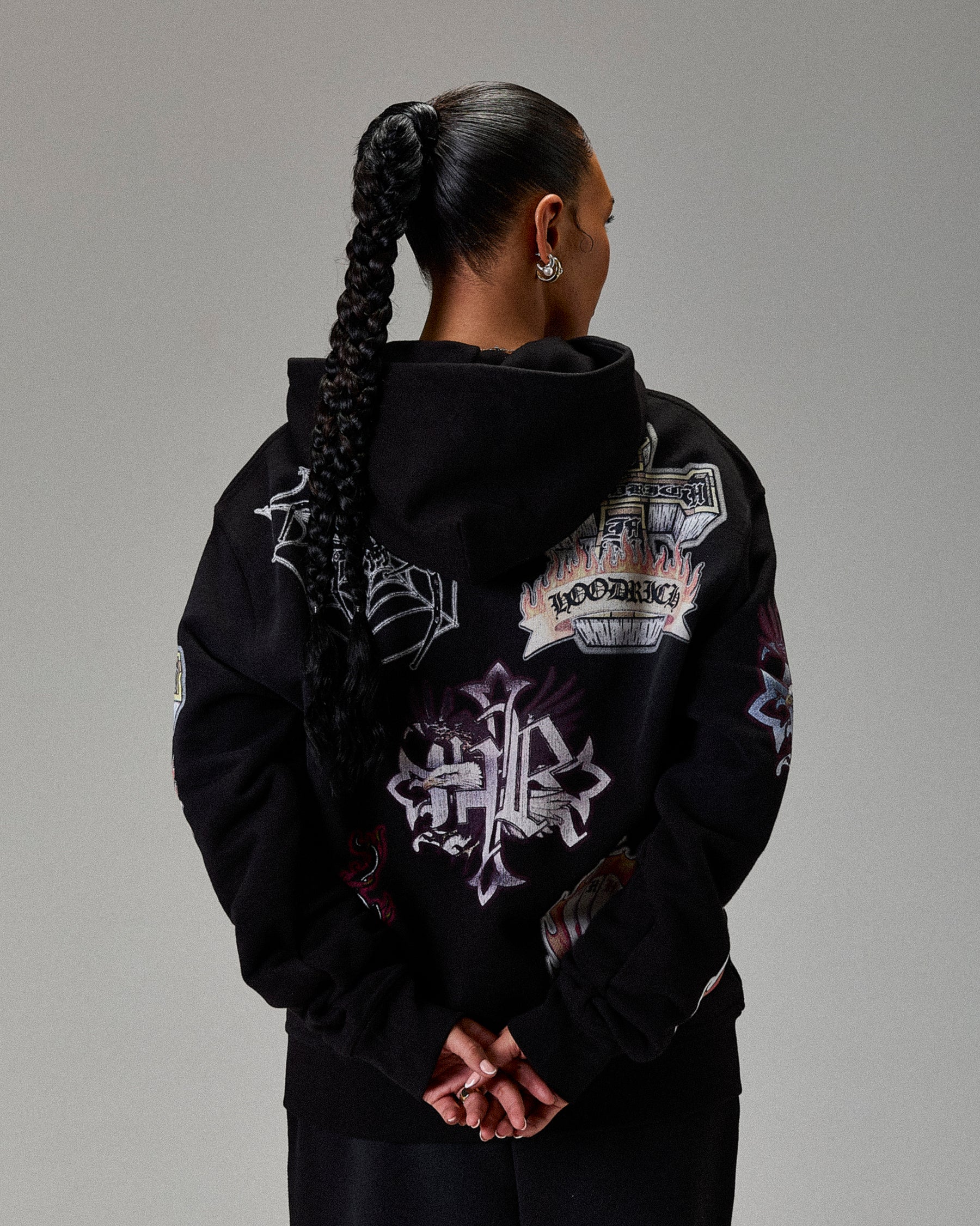 Felpa con cappuccio oversize Winner's Circle Phase - Nera