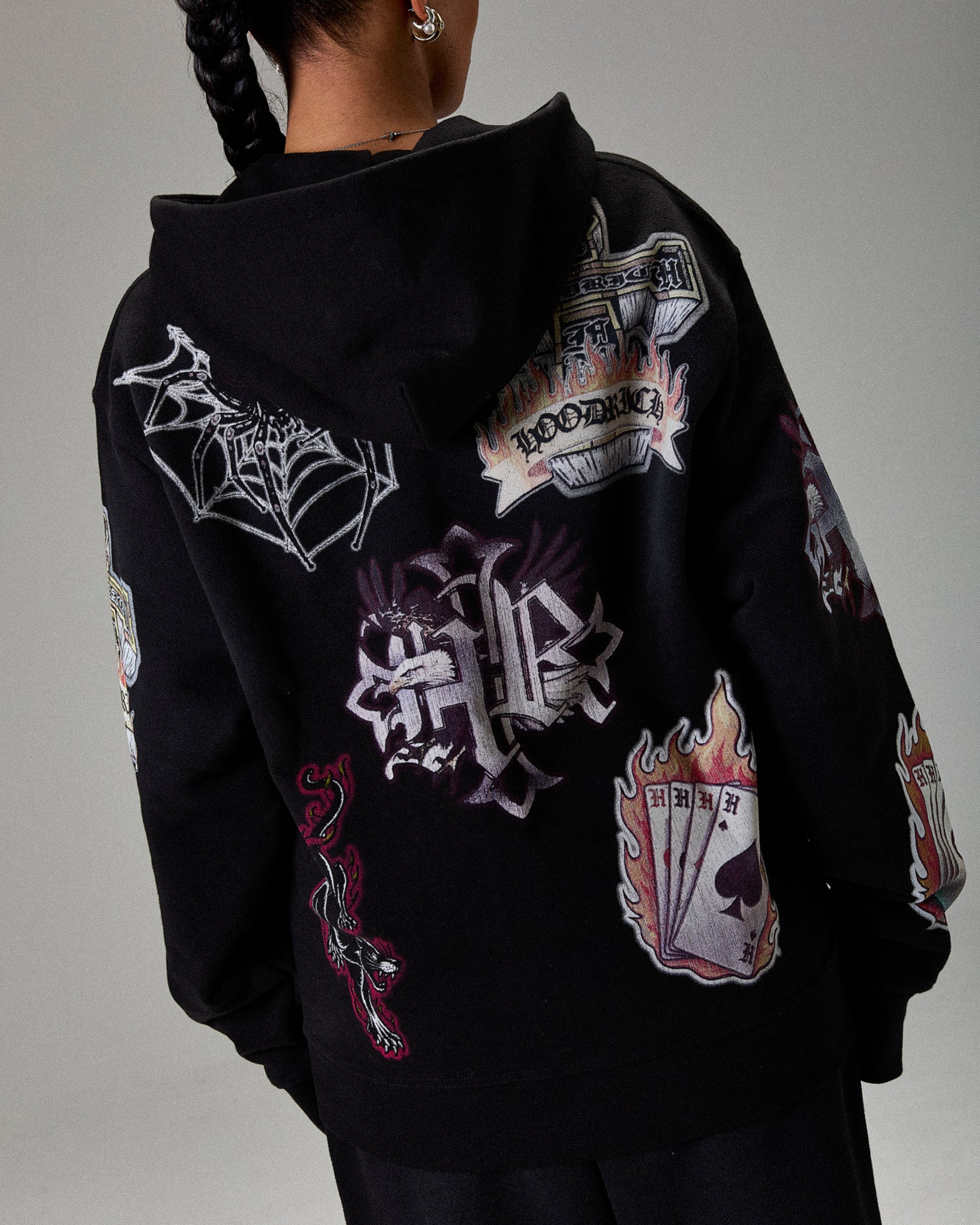 Felpa con cappuccio oversize Winner's Circle Phase - Nera