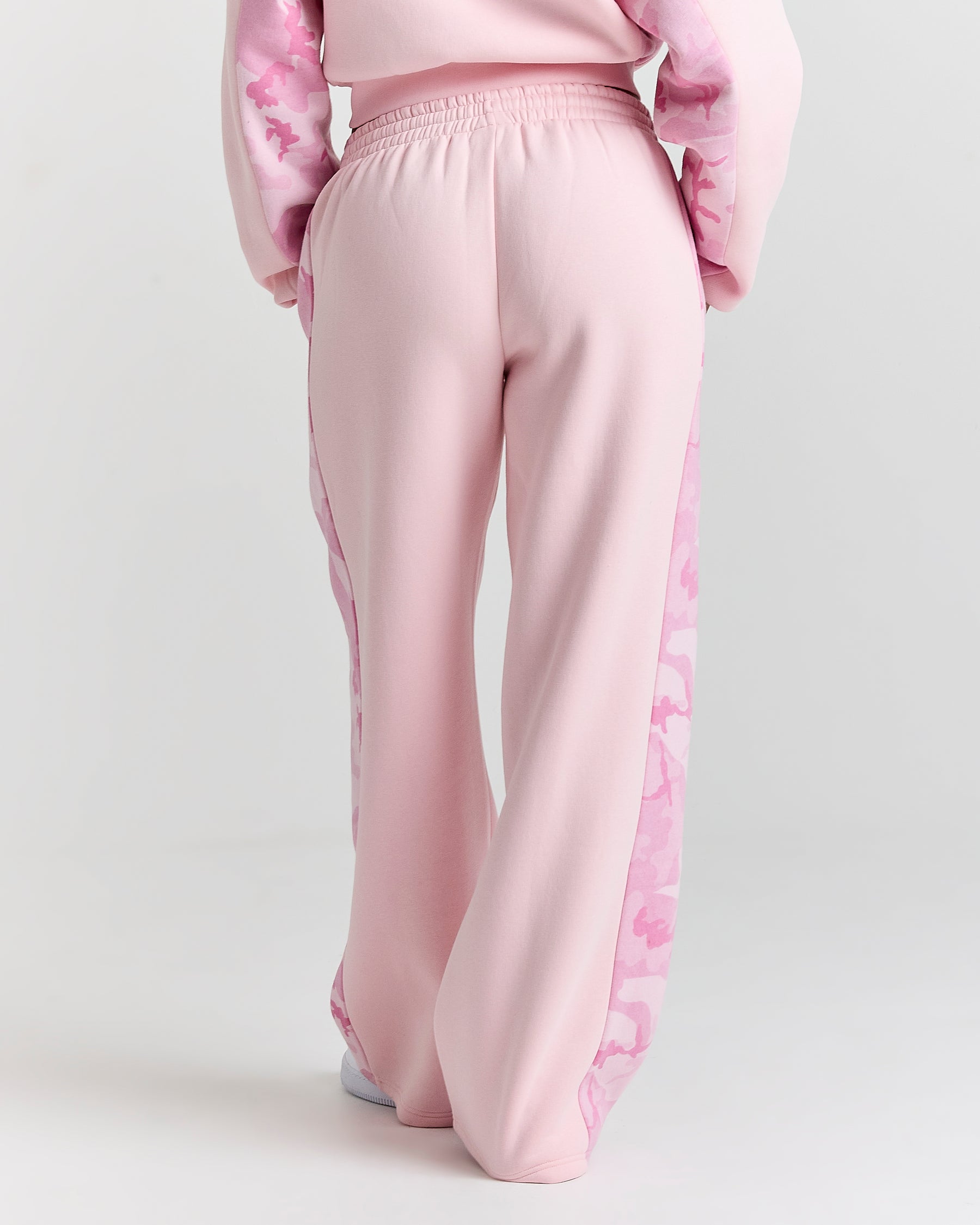 Field Oversized Wide Leg Joggers - Pink/White/Camo