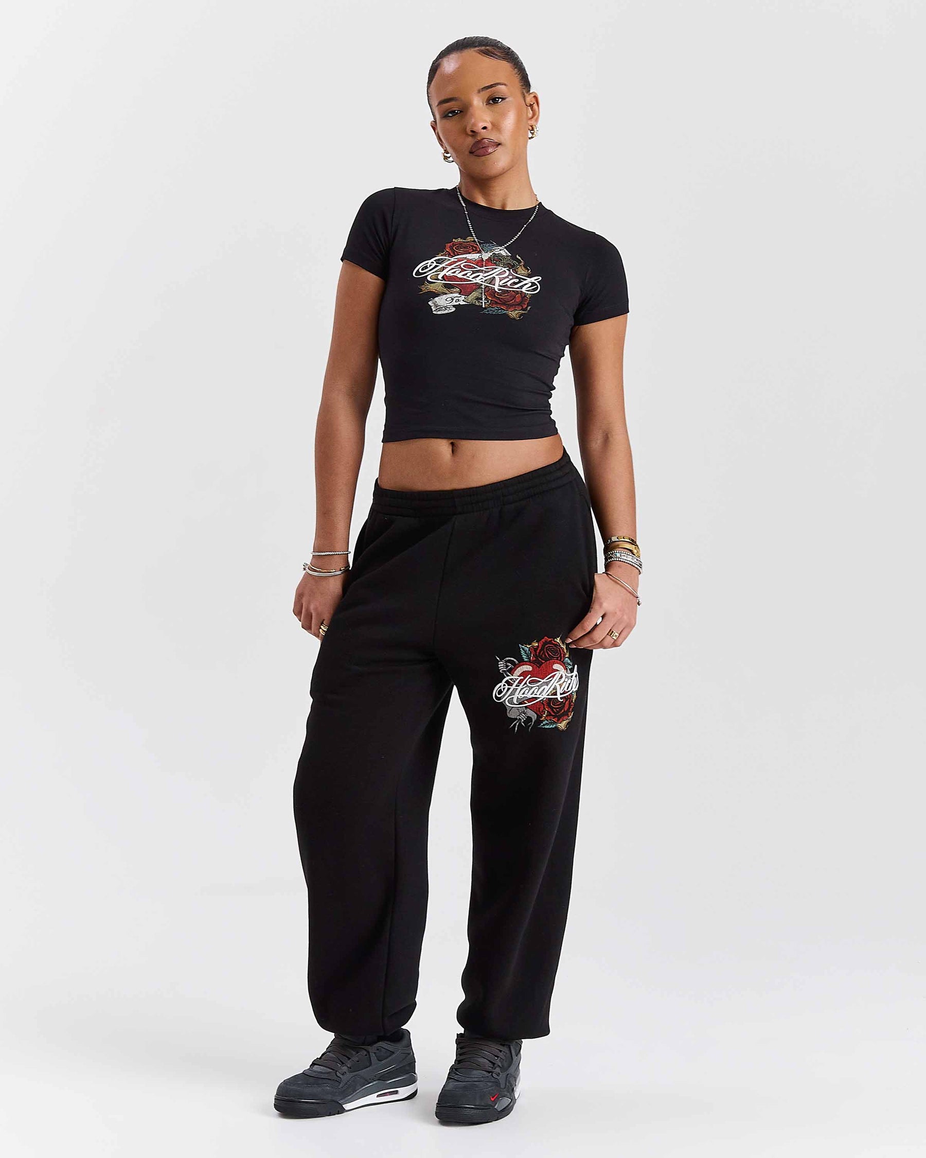 Pantaloni da jogging oversize Vox - Nero/Rosso