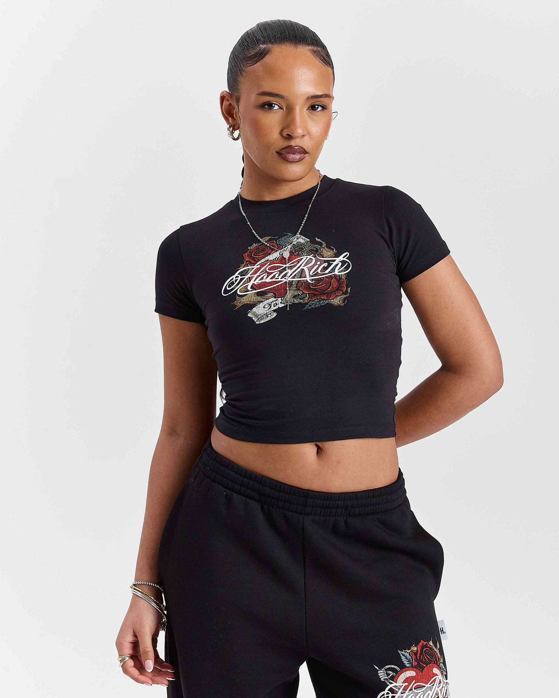 Maglietta attillata Vox - Nero/Rosso