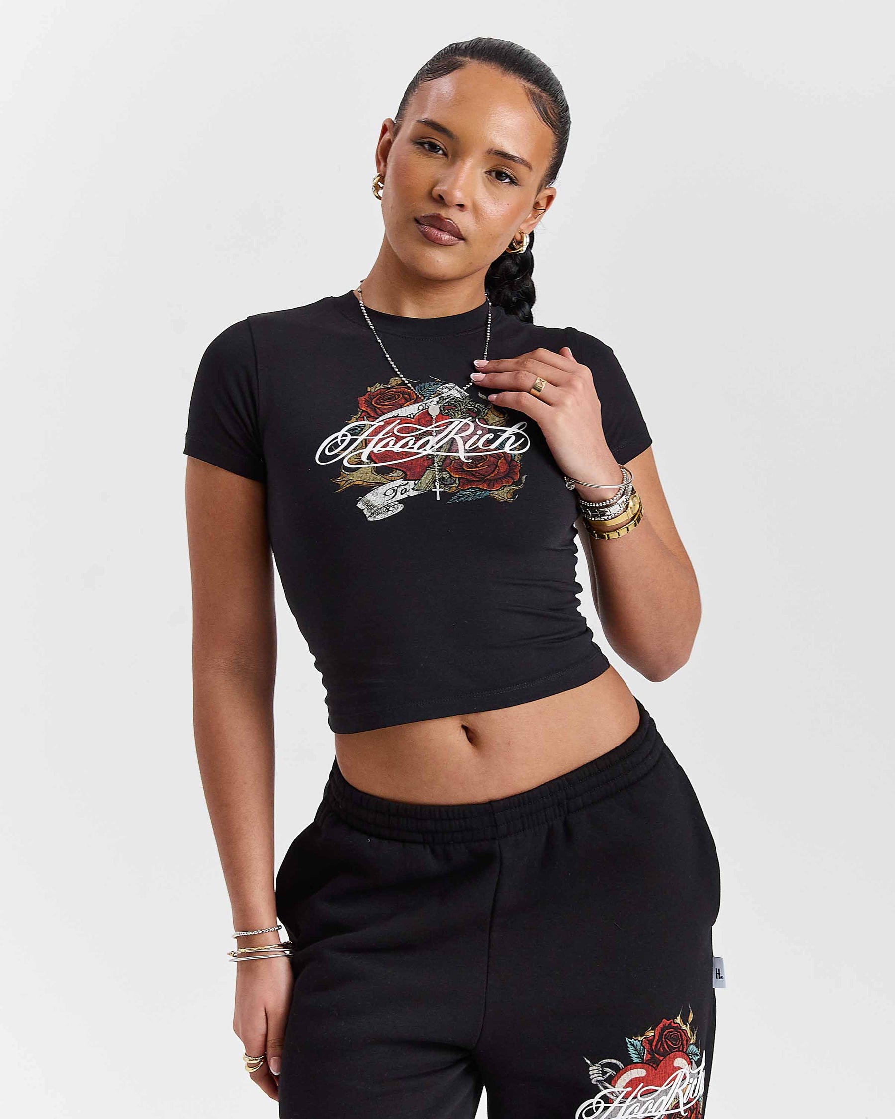 Maglietta attillata Vox - Nero/Rosso