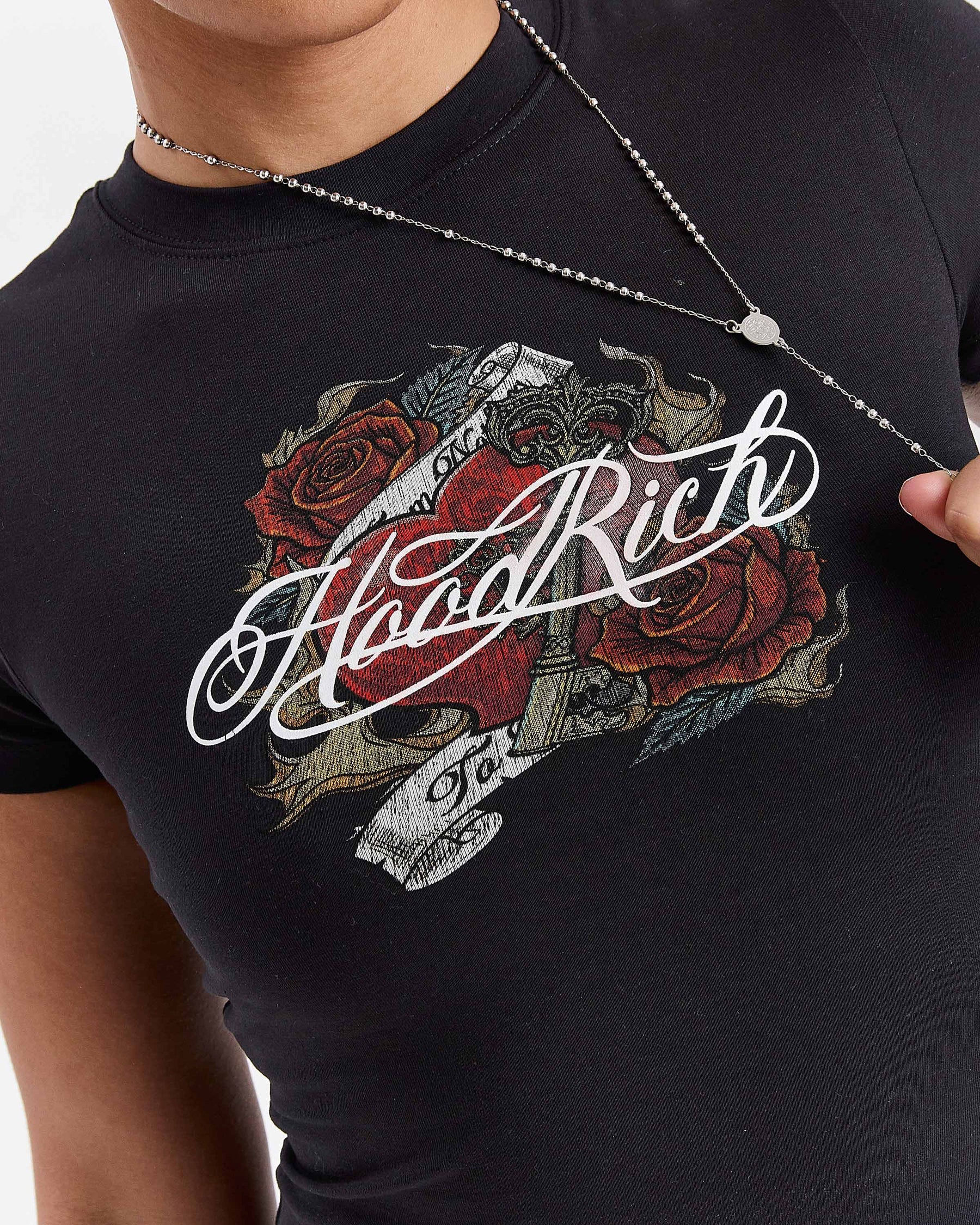 Maglietta attillata Vox - Nero/Rosso