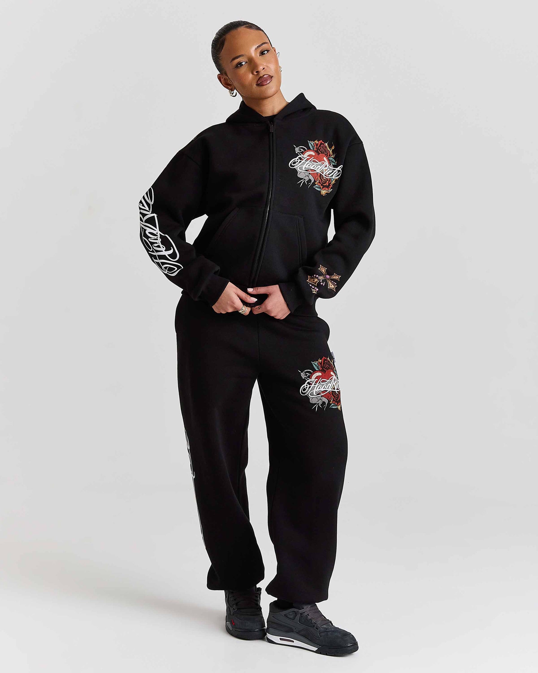 Pantaloni da jogging oversize Vox - Nero/Rosso