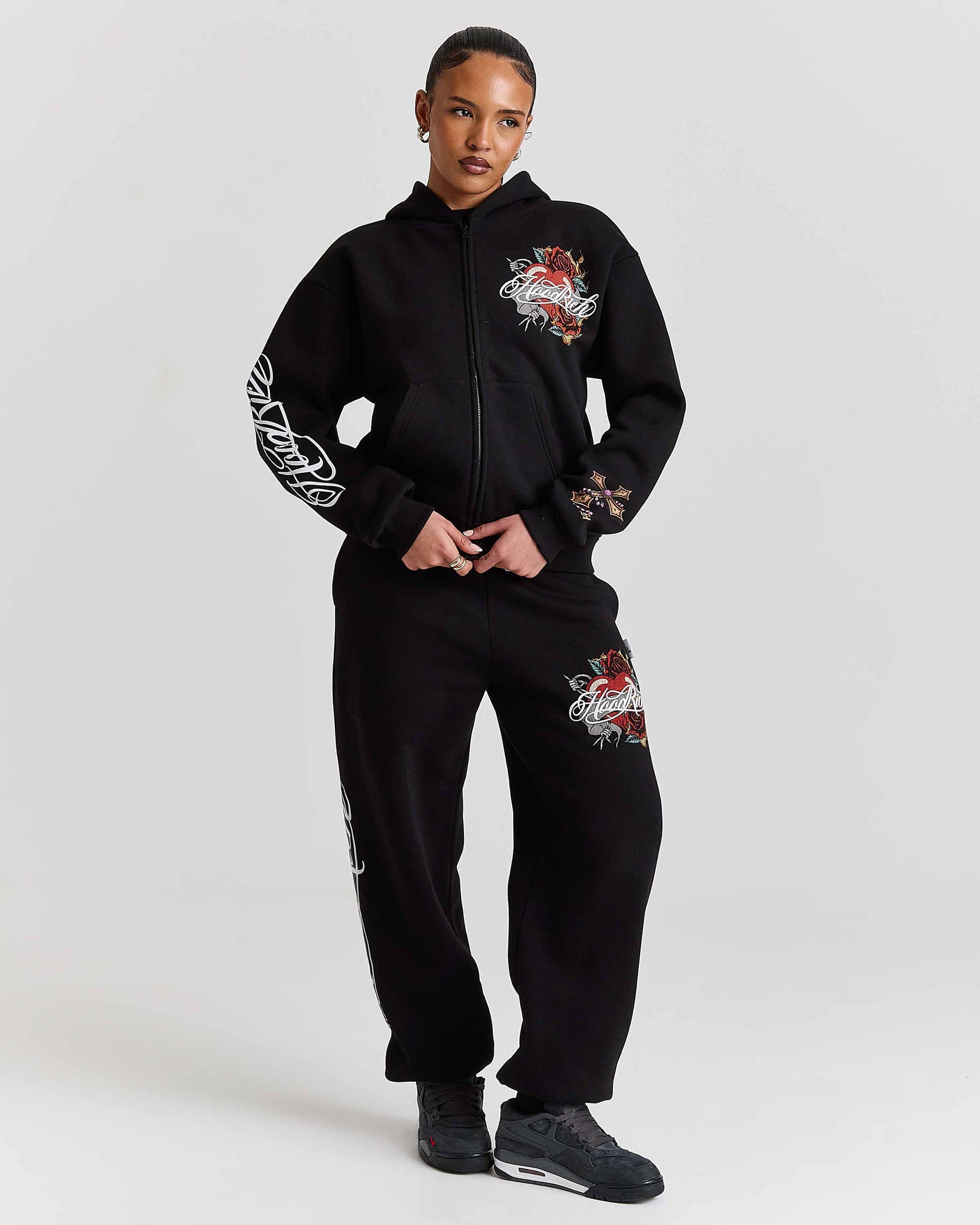 Pantaloni da jogging oversize Vox - Nero/Rosso