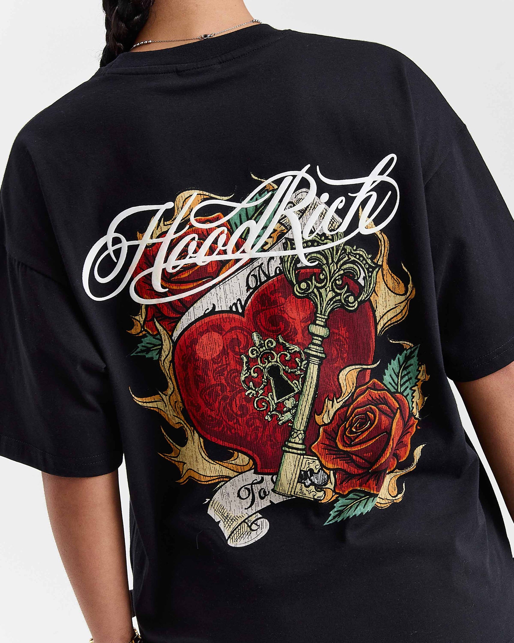 T-shirt oversize Vox - Nero/Rosso