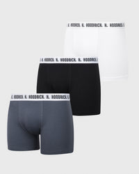 Core 3 Pack Boxers - Black/White/Grey