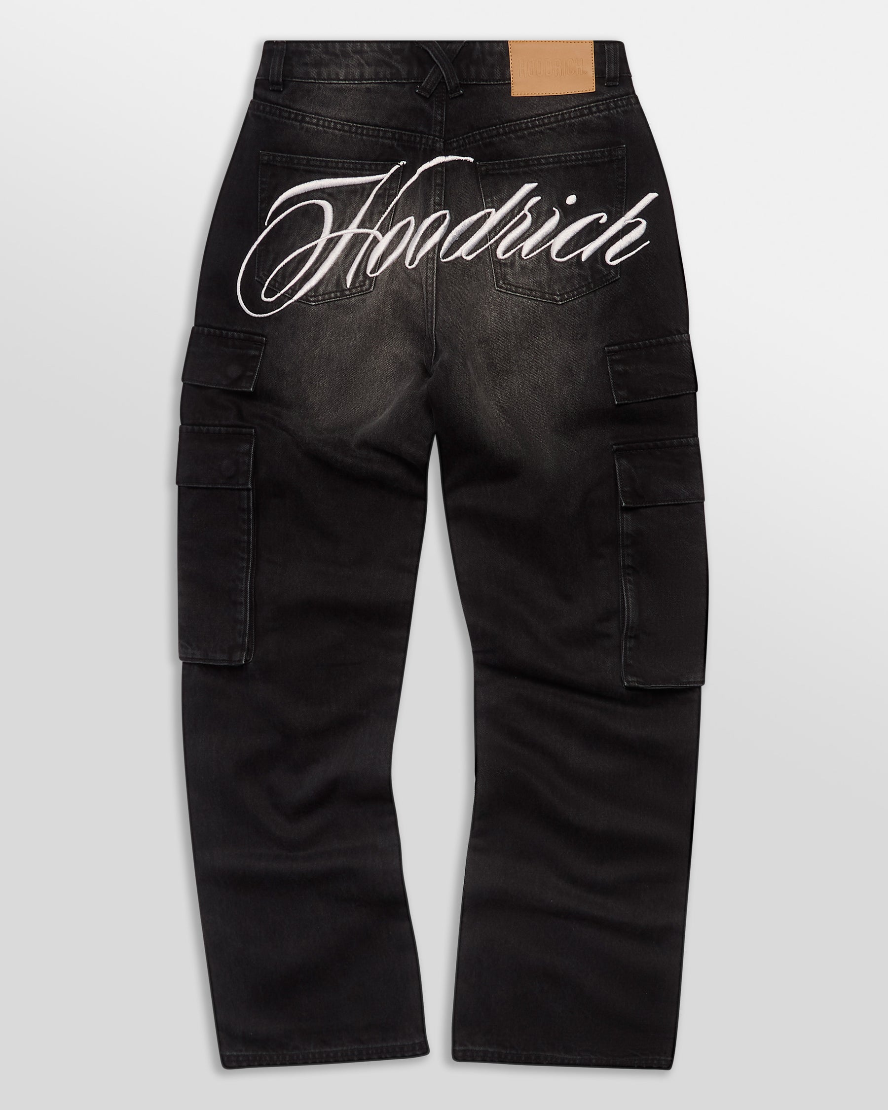 Script Cargo Relaxed Jeans - Black Wash