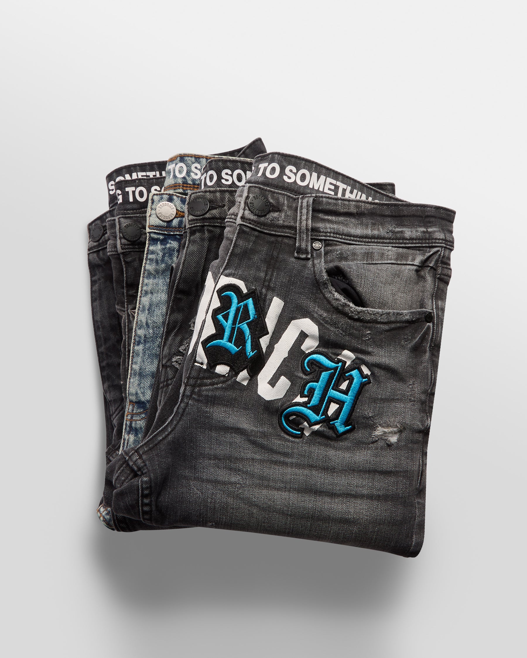 Shadow Jeans - Black/White/Blue