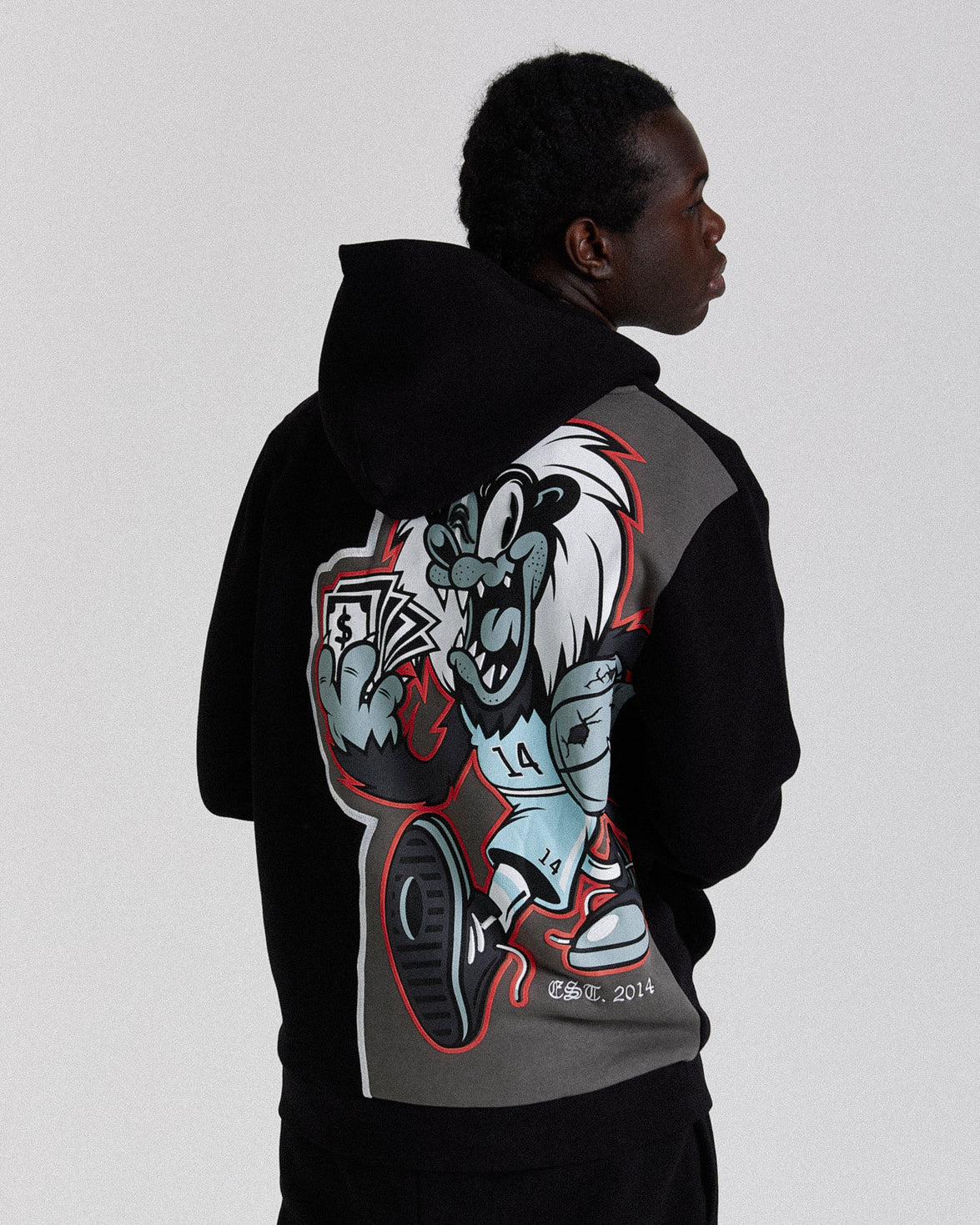 Menace Hoodie - Black/White/Red