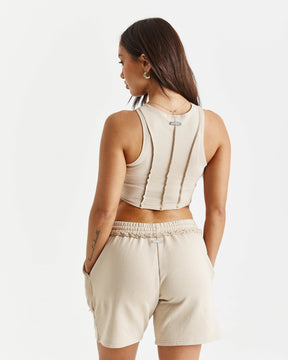 Curb Racer Corset Top - Beige