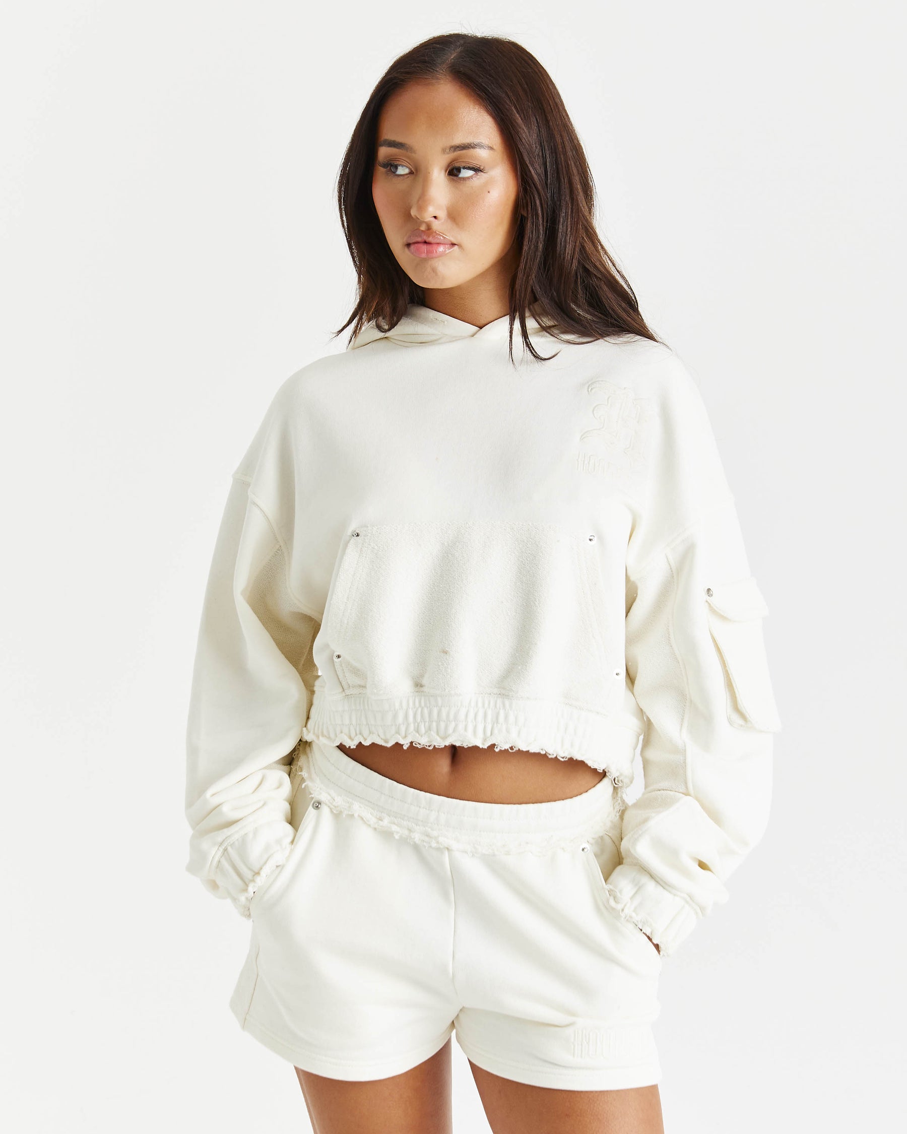 Corrode Boxy Oversized Hoodie - Cream