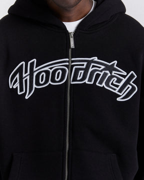 Galaxy Oversized Zip Hoodie  - Black/White