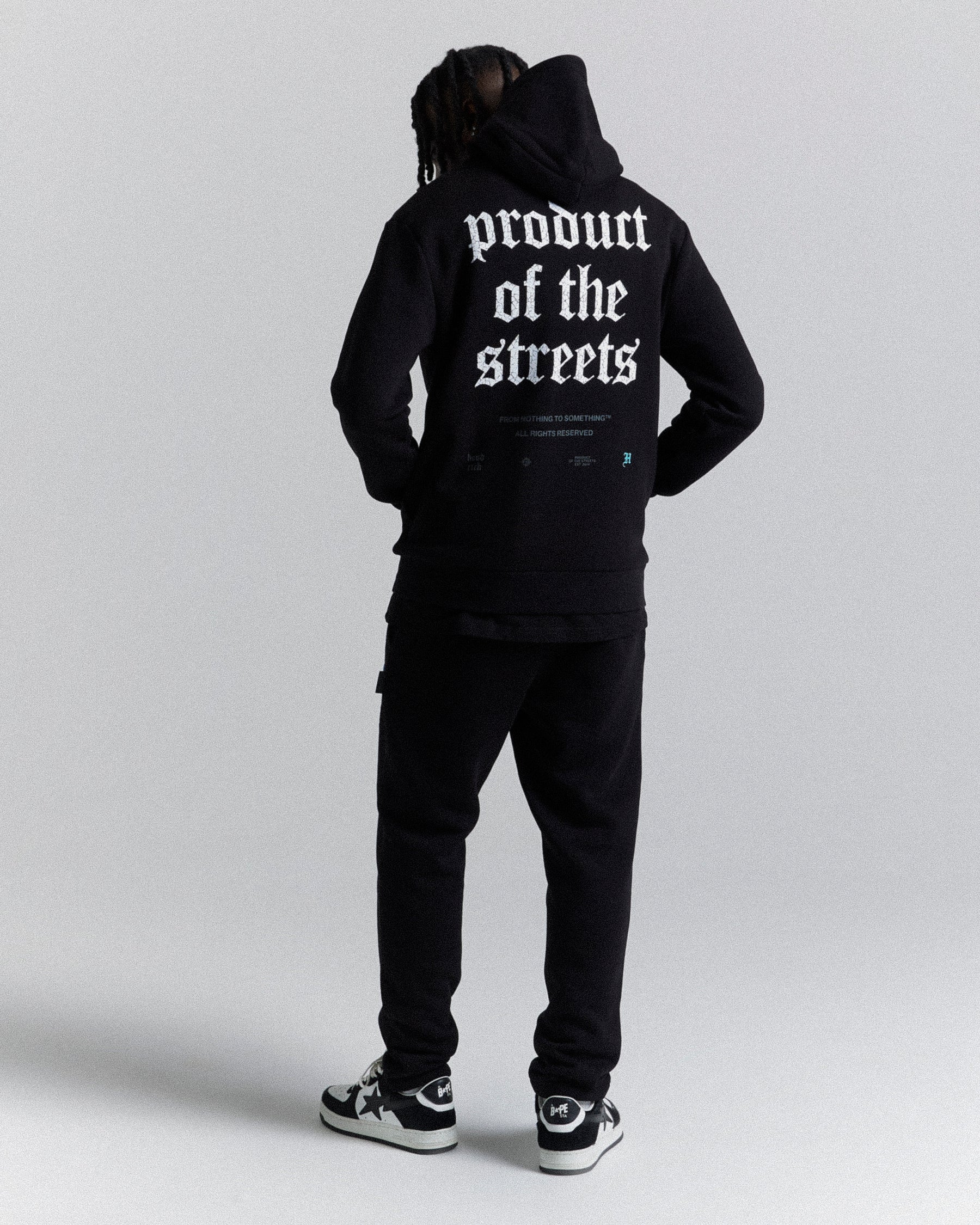 Shadow Hoodie - Black/White/Blue