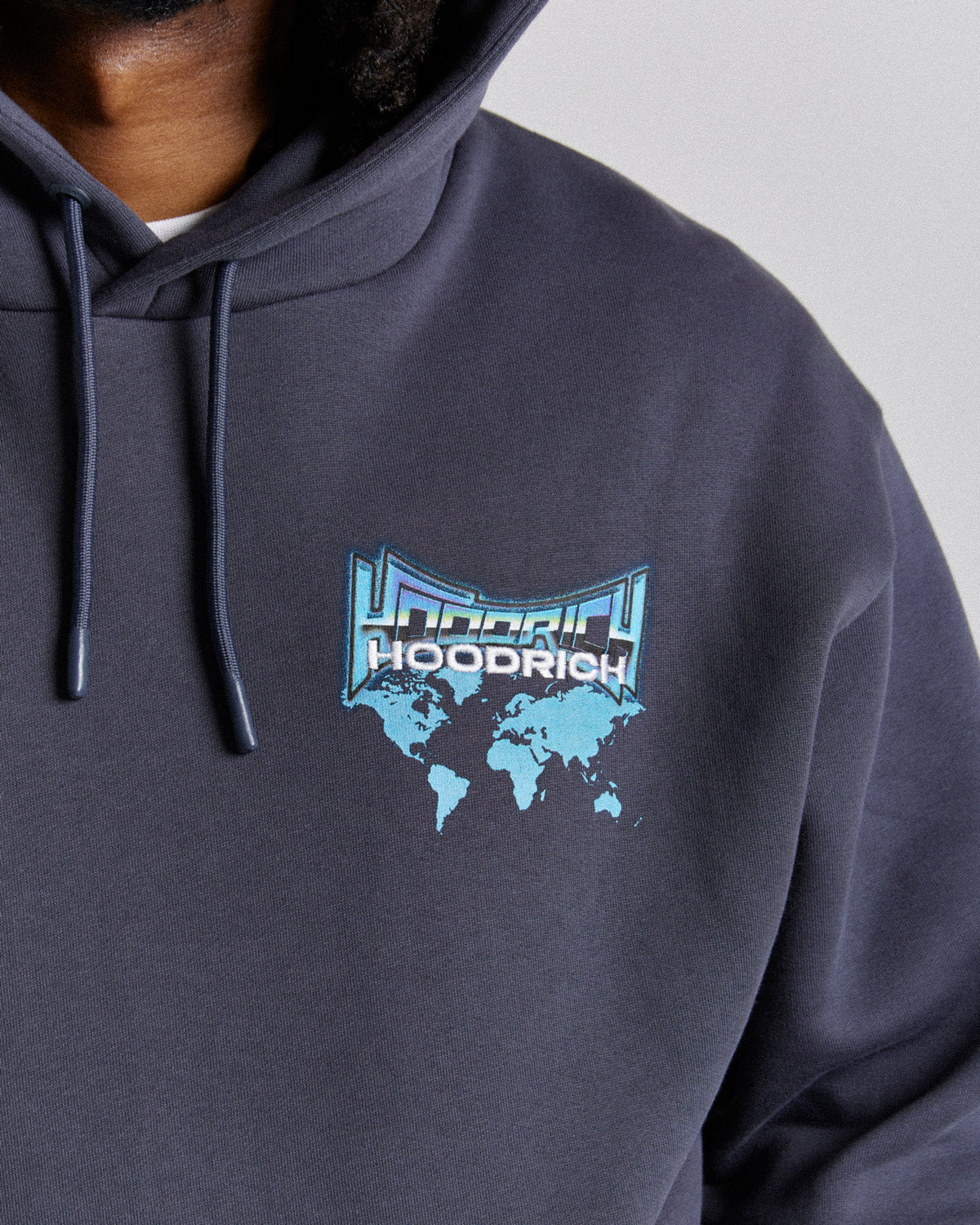 Felpa con cappuccio oversize mondiale - Blu/Bianco
