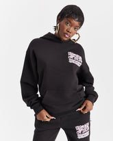 Jewel Oversized Hoodie - Black/Pink