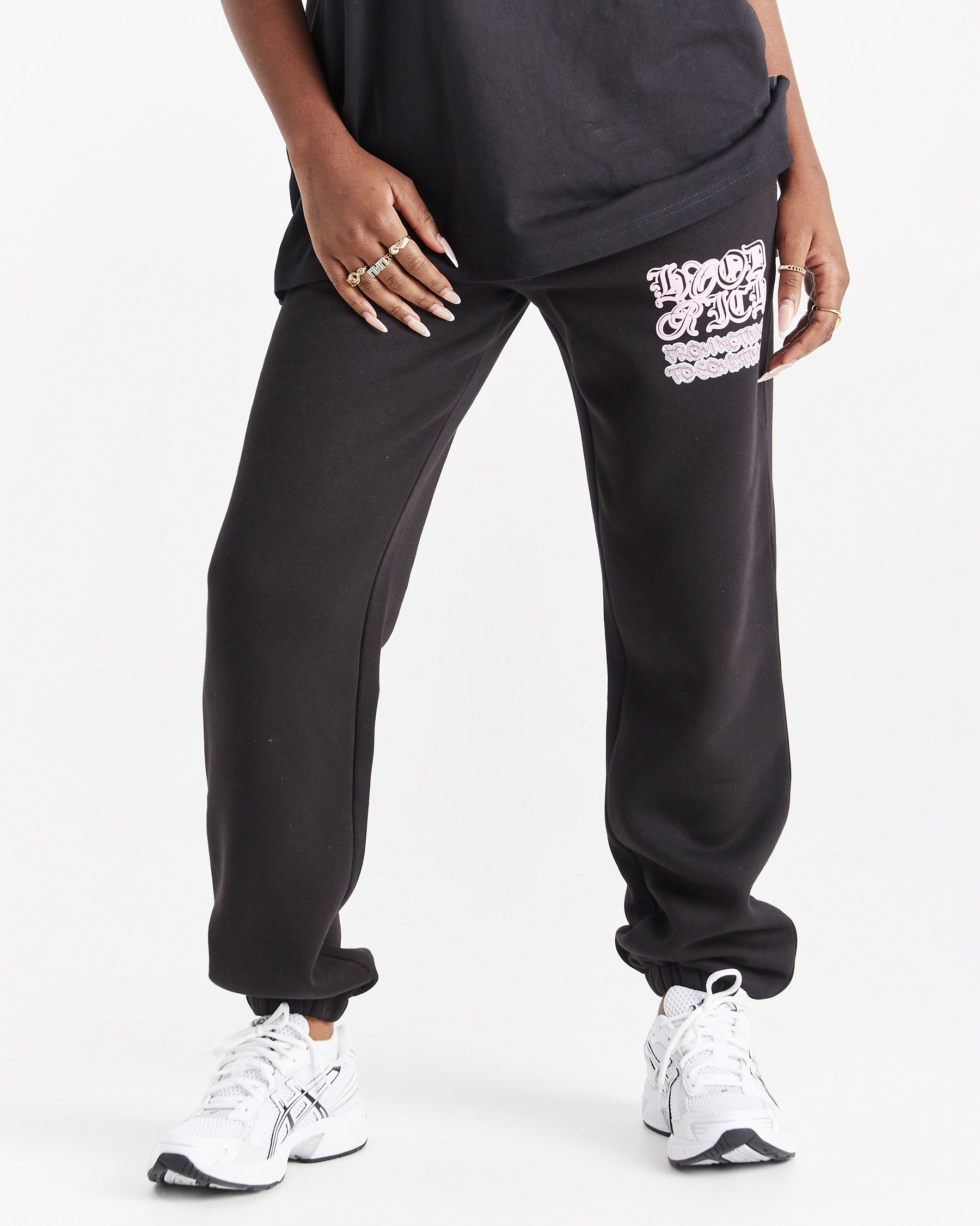 Jewel Joggers - Black/Pink