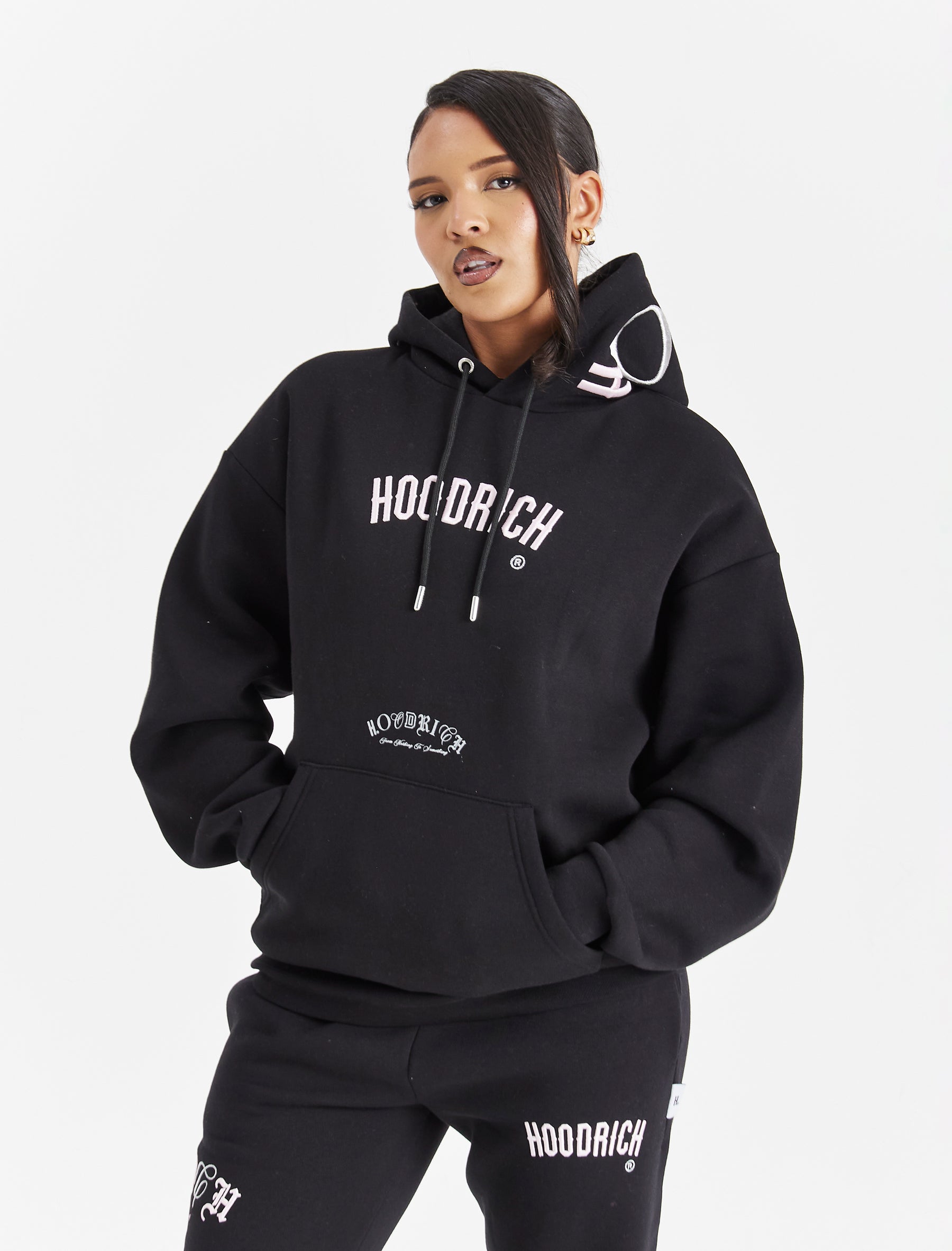 Calor Oversized Hoodie - Black/Pink/Silver