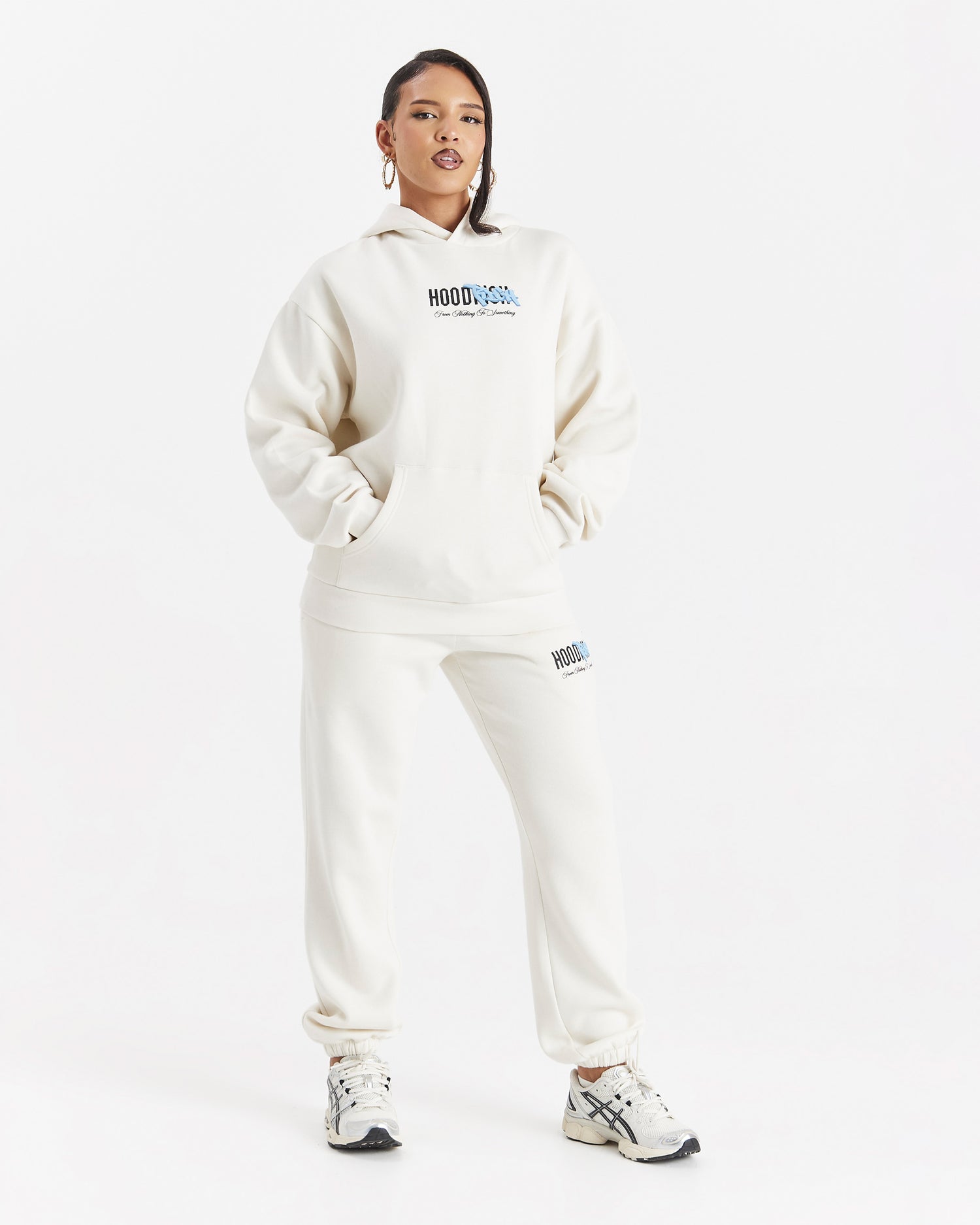 Pantaloni da jogging urbani - Crema/Nero/Blu