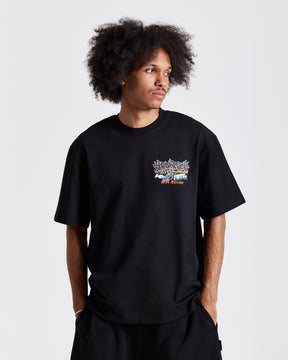 Graff Rave Oversized T-Shirt - Black/Grey/Pink