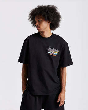 Graff Rave Oversized T-Shirt - Black/Grey/Pink