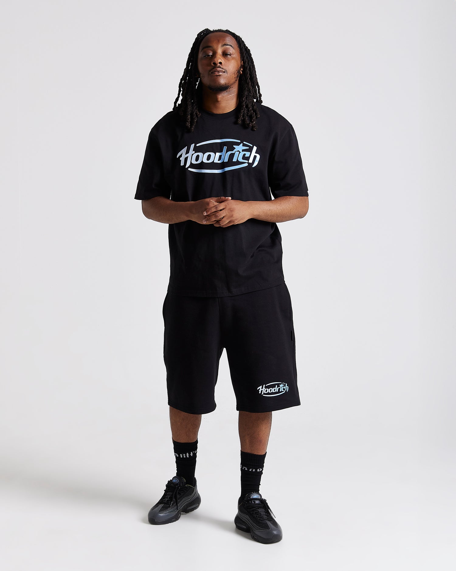 Pantaloncini oversize Curve - Nero/Blu