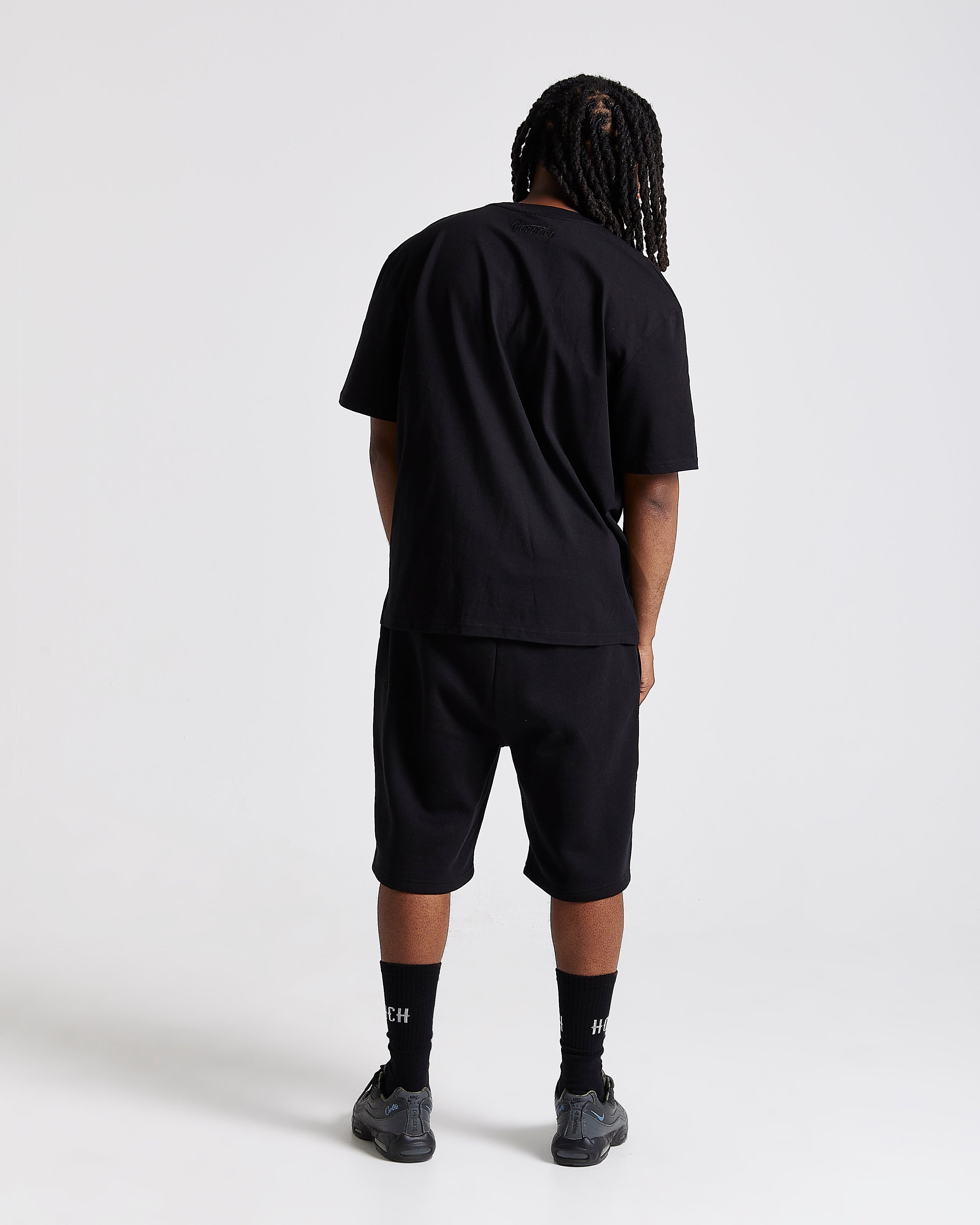 Pantaloncini oversize Curve - Nero/Blu