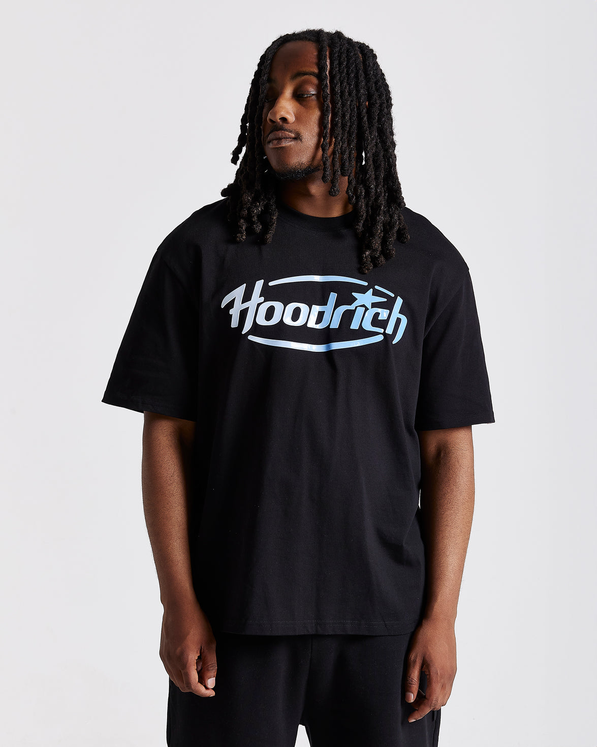 Curve Oversized T-Shirt - Black/Blue