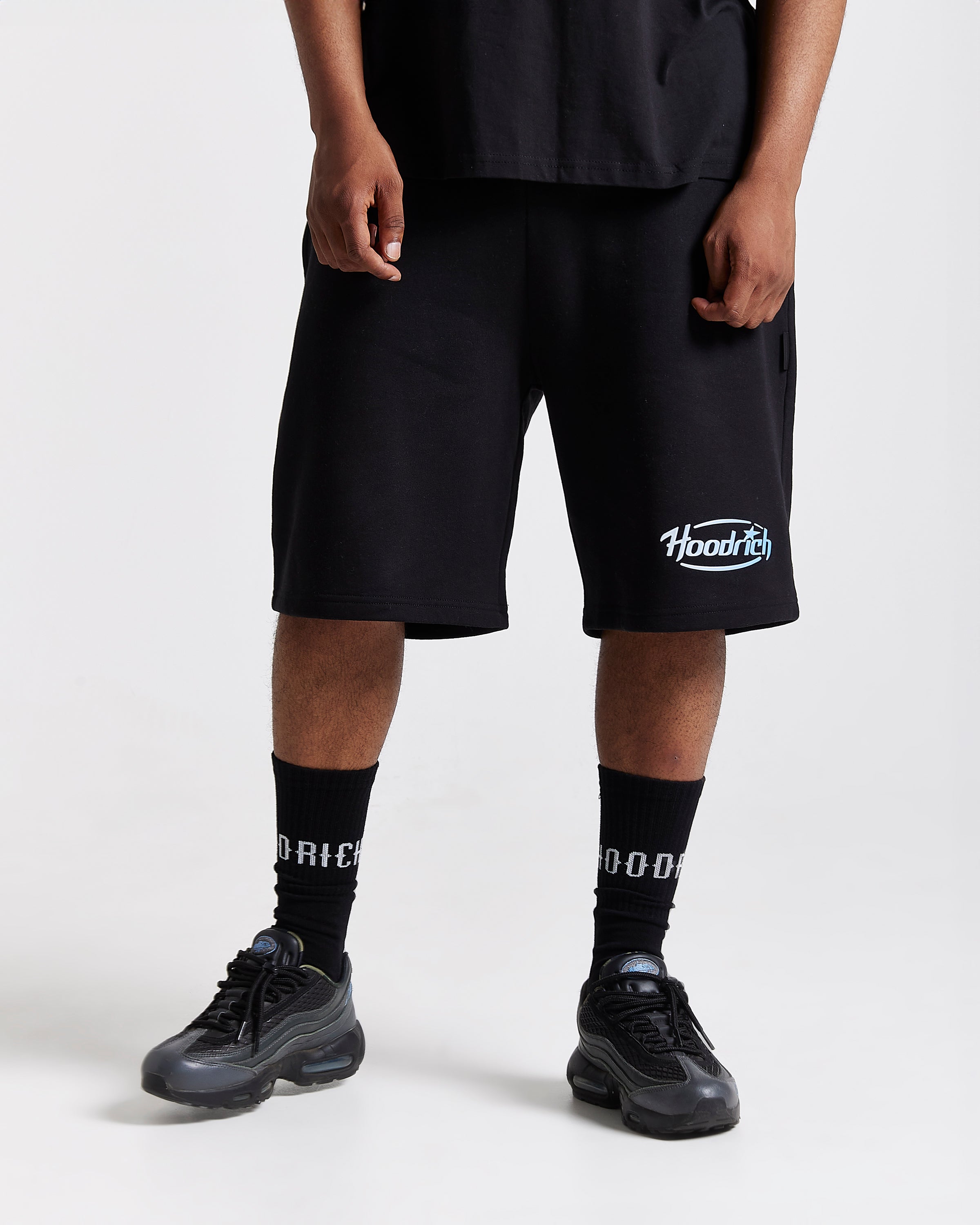 Pantaloncini oversize Curve - Nero/Blu
